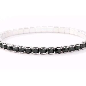 Touchstone Crystal by Swarovski Jet Stretch Bracelet